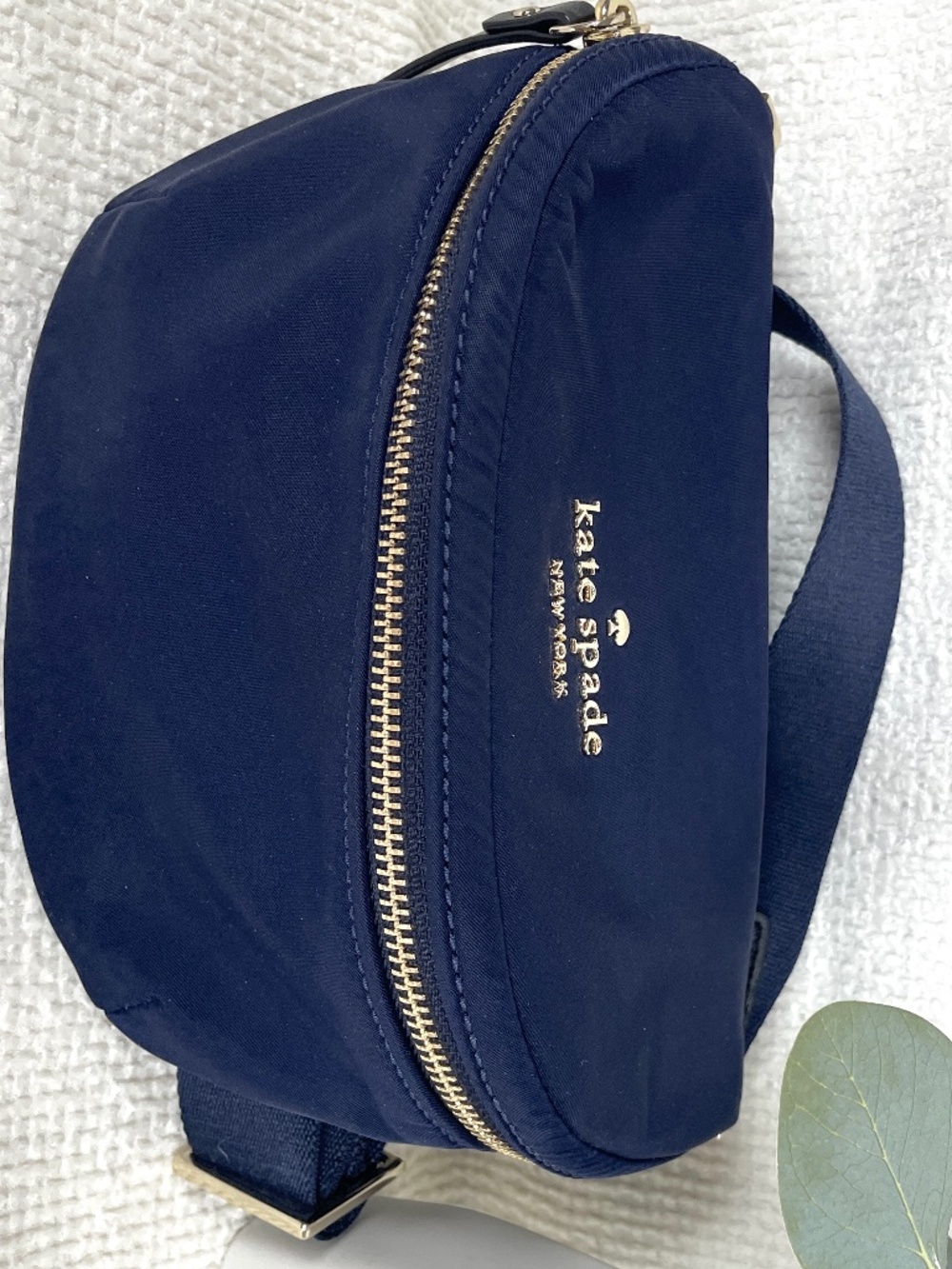 kate spade NY “Watson Lane-Betty” Rich Navy Nylon Belt Bag - Picture 3 of 13
